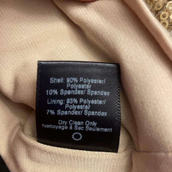 Dress the Population Gold Sequins Cocktail Mini Dress size small - Picture 5 of 5